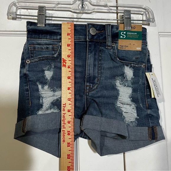 NWT Aeropostale Jorts High Rise Midi Seriously Stretch Size 000 - Picture 6 of 9